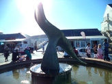 The Whale tail fountain at the Old Harbour in Hermanus